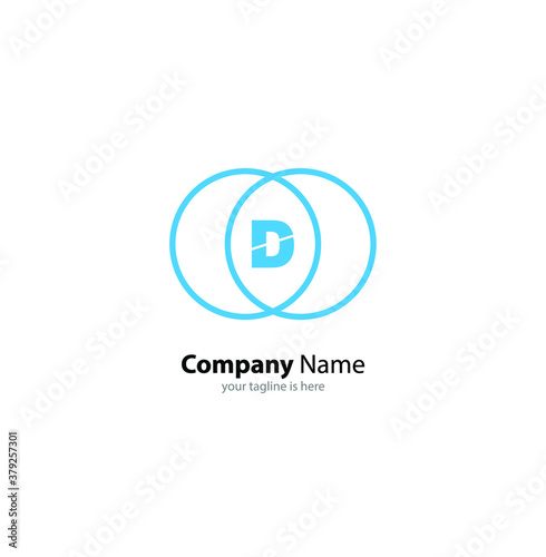 Free Download The simple elegant logo of letter D with white background - GFXLoad