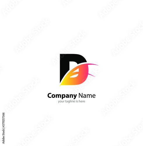 Free Download The simple elegant logo of letter D with white background - GFXLoad