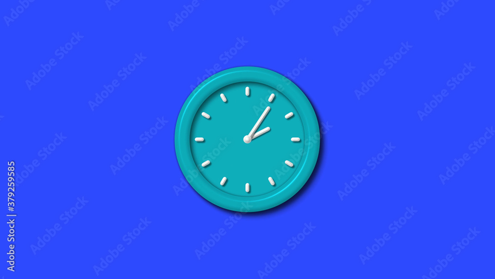 Amazing 12 hours 3d wall clock on blue background,wall clock Amazing 12 hours 3d wall clock on blue background,wall clock