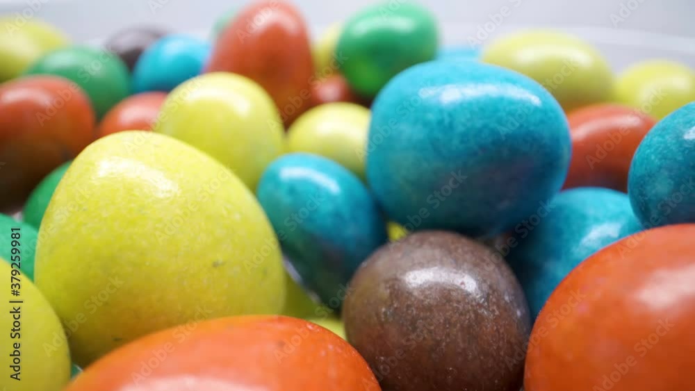 Different colors of the chocolate balls candies Different colors of the chocolate balls candies