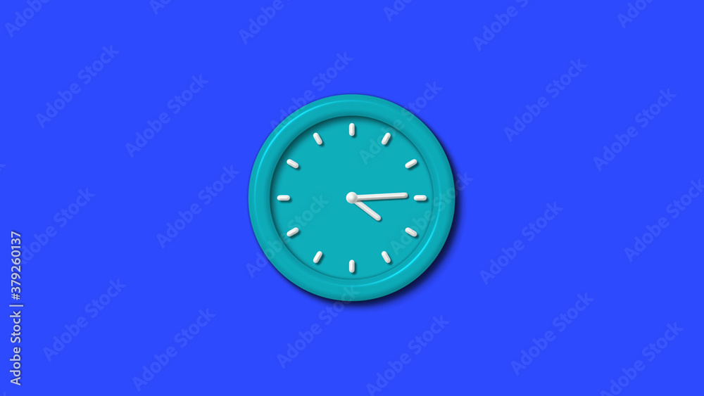 Amazing 12 hours 3d wall clock on blue background,wall clock Amazing 12 hours 3d wall clock on blue background,wall clock