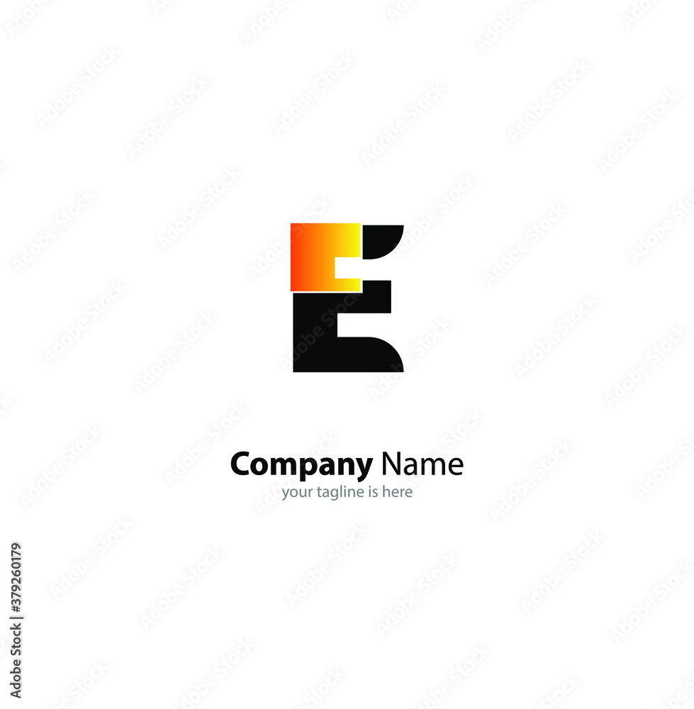 the simple modern logo of letter e with white background the simple modern logo of letter e with white background