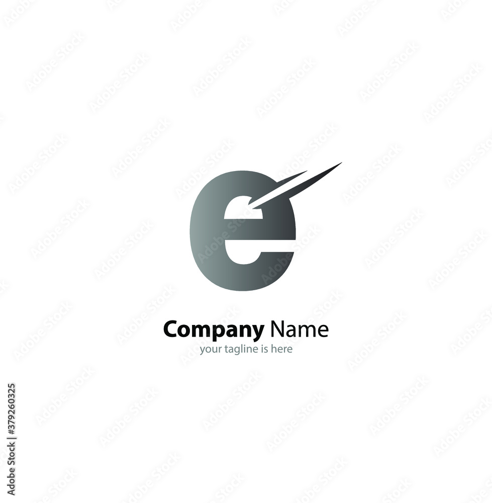 the simple modern logo of letter e with white background the simple modern logo of letter e with white background