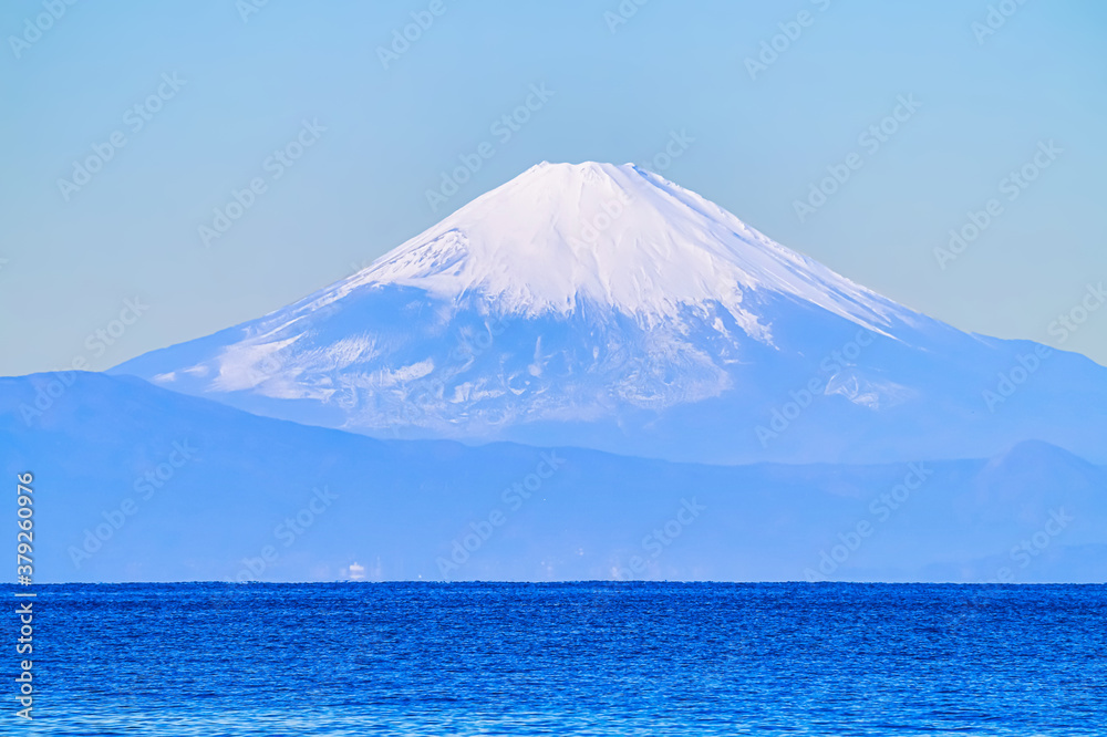 【冬の富士山】三浦半島から見る、富士山