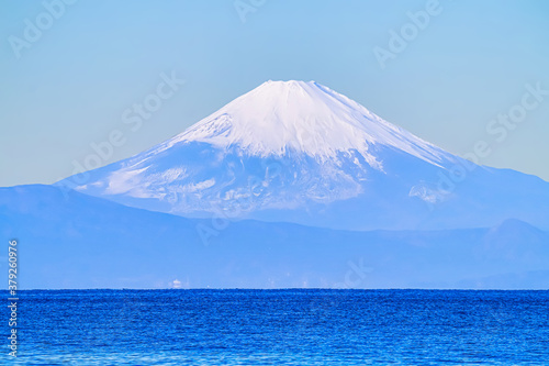 【冬の富士山】三浦半島から見る、富士山