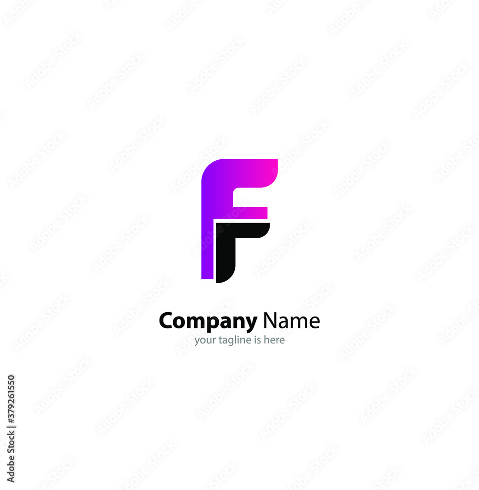 the simple elegant logo of letter f with white background the simple elegant logo of letter f with white background