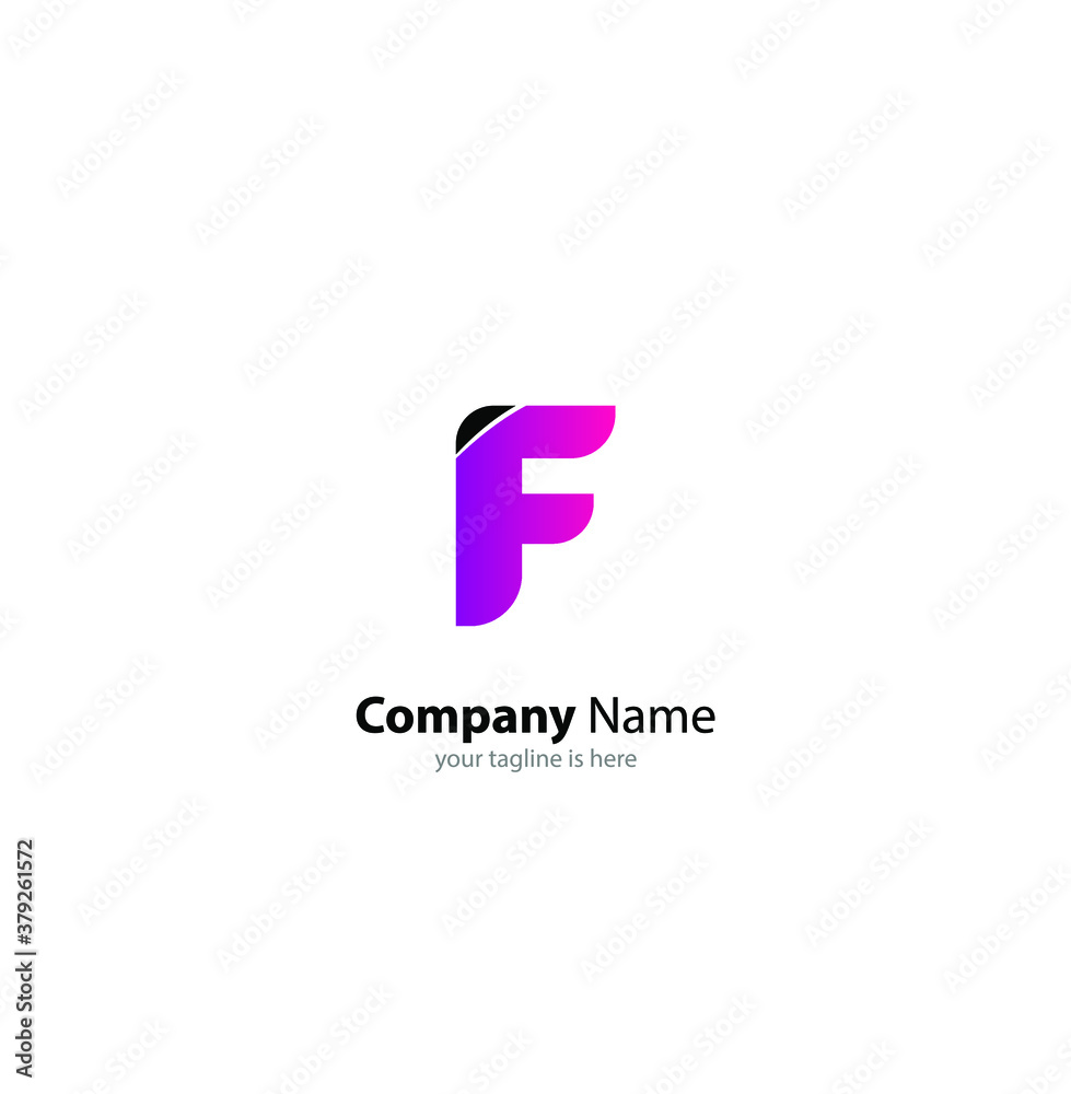 the simple elegant logo of letter f with white background the simple elegant logo of letter f with white background