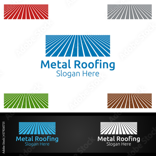 Metal Roofing Logo for Shingles Roof Real Estate or Handyman Architecture