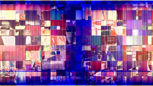 rendu d'un travail numérique sur le rythme et les couleurs, composition géométrique abstraite, musique des couleurs © Pierre CANTE
