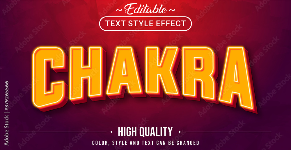 Editable text style effect - Chakra theme style.