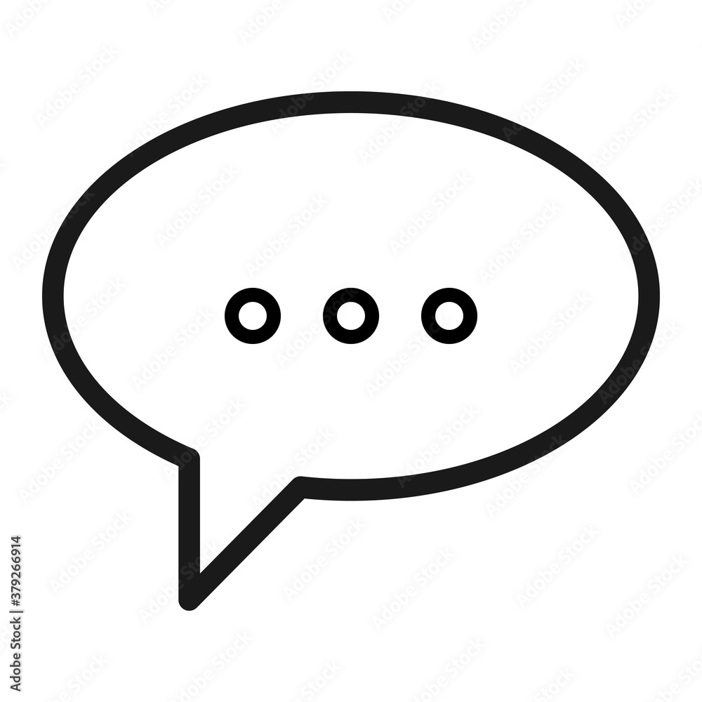 Pixel perfect bubble text chat message notification icon Pixel perfect bubble text chat message notification icon