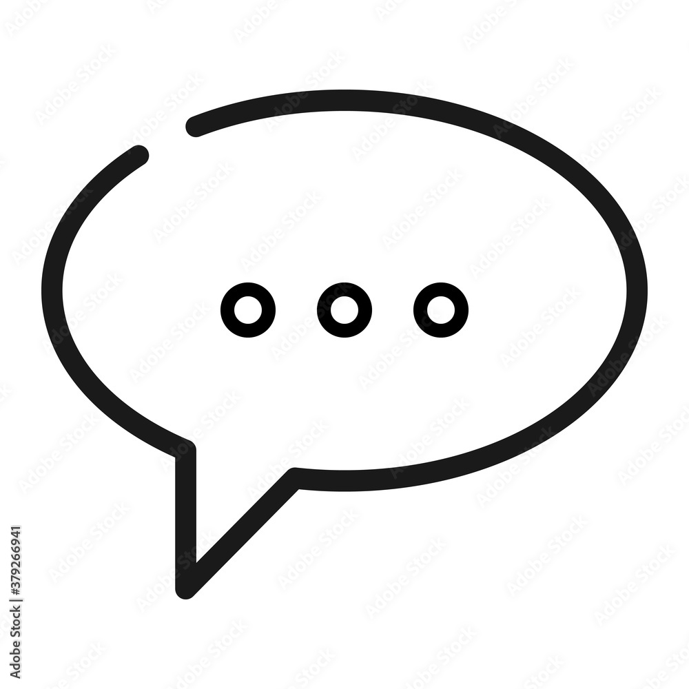 Pixel perfect bubble text chat message notification icon Pixel perfect bubble text chat message notification icon