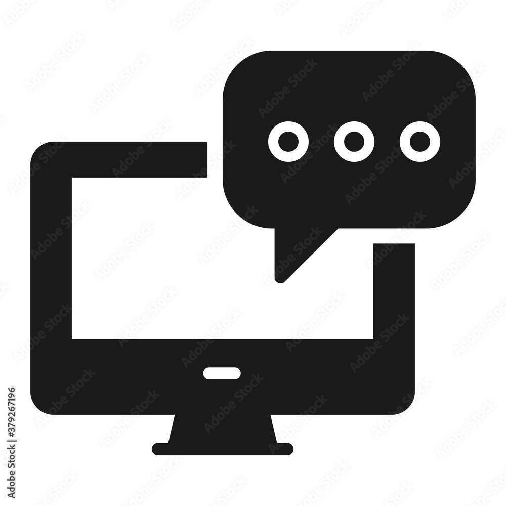 Pixel perfect bubble text chat message notification icon Pixel perfect bubble text chat message notification icon
