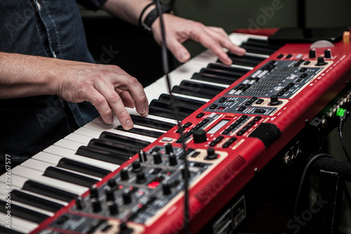 musician playing piano