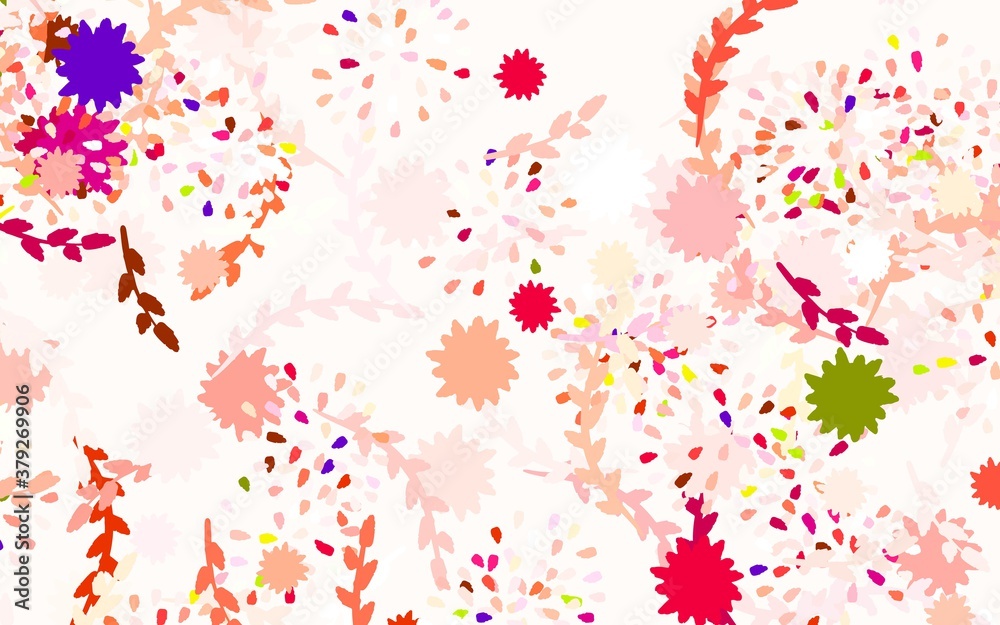 Obraz premium Light Multicolor vector doodle pattern with flowers, roses.