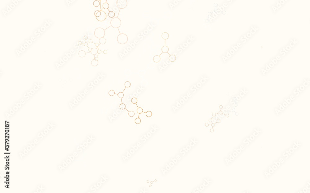 Light Brown vector background with forms of artificial intelligence.