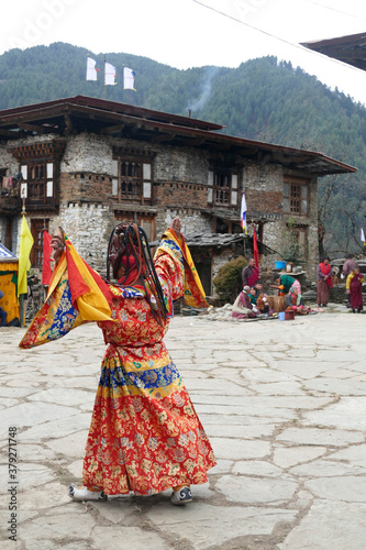 Tsholing cham wrathful deities purify the ground of evil influences photo