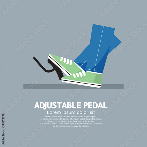 Adjustable Pedal Symbol Automobile Concept Vector Illustration