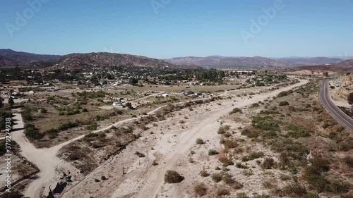 Dry riverbed in baja california photo