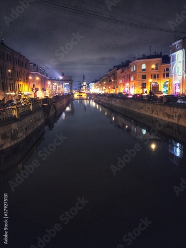 night view of the city