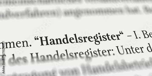 Handelsregister im Buch
