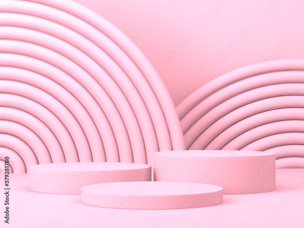 Obraz premium Abstract geometric background. Pink color