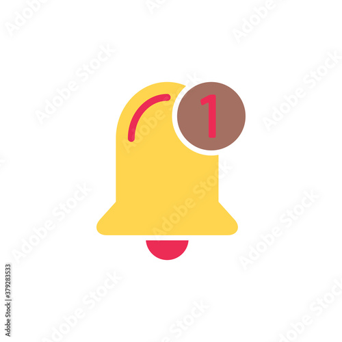 Bell Best Flat Icon Design Vector Template Illustration