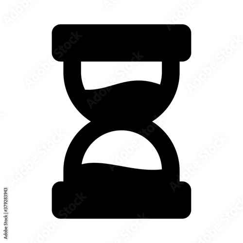 
Ancient timer called the hourglass icon in solid design 
