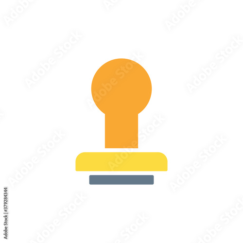 Rubber Stamp Flat Icon Design Vector Template Illustration