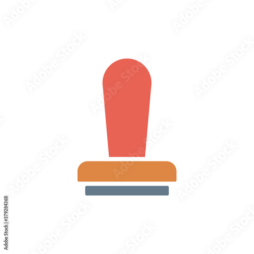 Rubber Stamp Flat Icon Design Vector Template Illustration