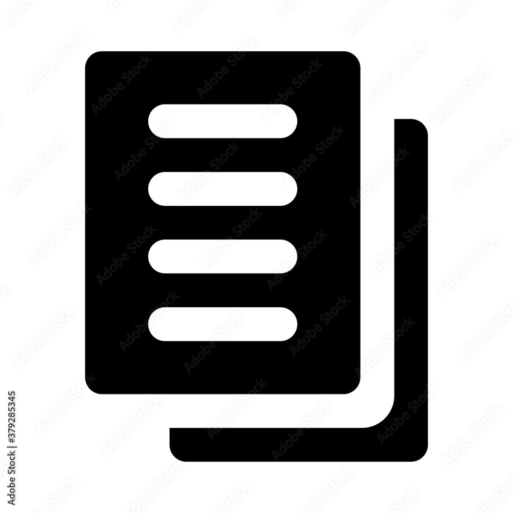 Solid design of business document icon
Solid design of business document icon