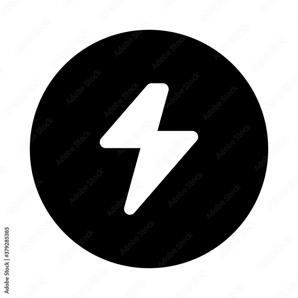 Camera flash, solid icon of lightning bolt vector design
Camera flash, solid icon of lightning bolt vector design