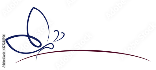 A symbol of the stylized butterfly.