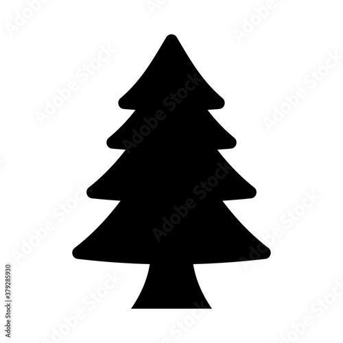 
Evergreen tree icon, solid style of conifer icon
