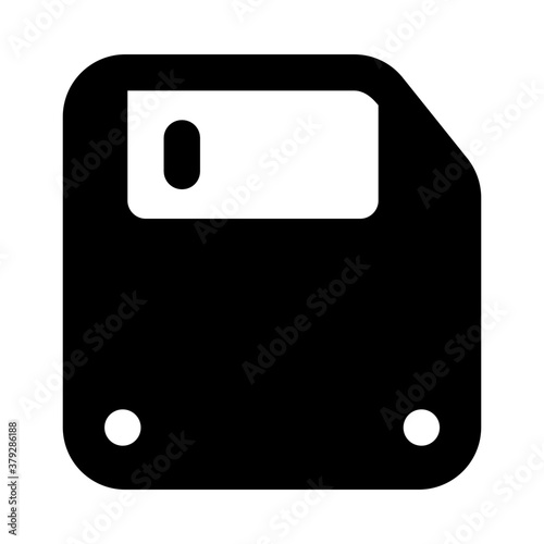 
Floppy disc icon in solid vector style 
