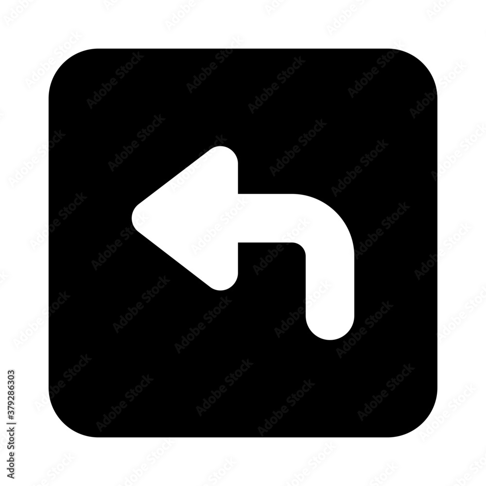 Turn left arrow vector in editable style
Turn left arrow vector in editable style