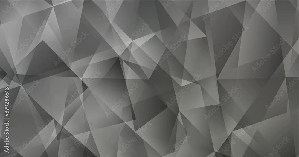 4K looping light gray video with polygonal materials. Modern abstract animation with gradient. Screen saver for tech devices. 4096 x 2160, 30 fps. Codec Photo JPEG.