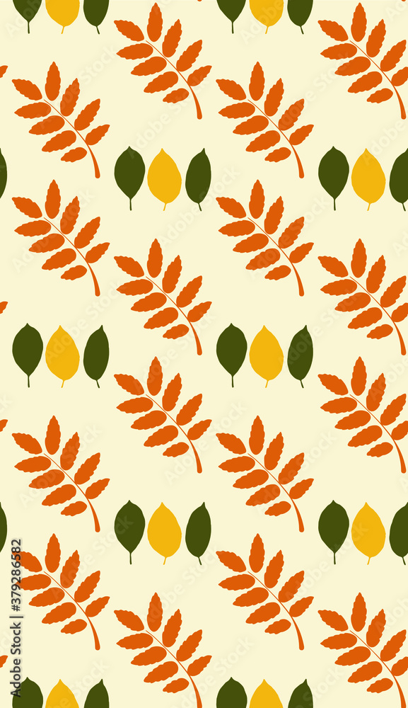 Seamless pattern in autumn colors.