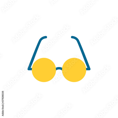 Eyeglasses Flat Icon Design Vector Template Illustration