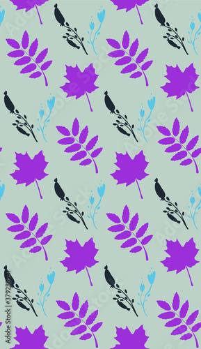 Seamless autumn pattern. Bright colors.