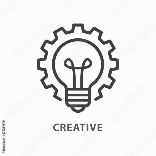 Creative line icon on white background.