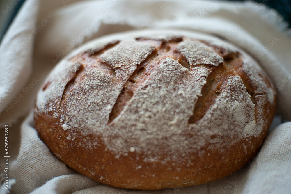 homemade rye bread, freshly baked homemade rye bread, freshly baked