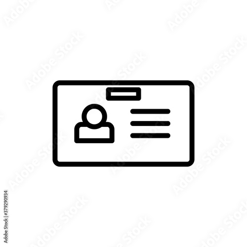 Id Card,Name Tag Flat Icon Design Vector Template Illustration