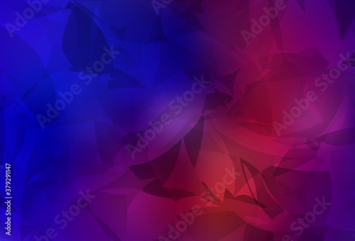 Dark Blue, Red vector backdrop with polygonal shapes. © smaria2015