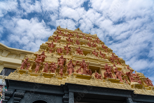 Gopuram of Sri Senpaga Vinayagar Temple at daytime. photo