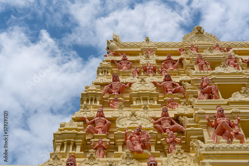 Gopuram of Sri Senpaga Vinayagar Temple at daytime. photo
