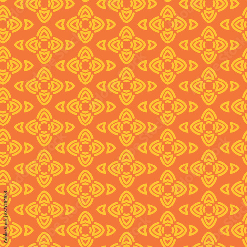 Bright floral pattern. Orange and yellow colors. Seamless Wallpaper texture. Background image. Vector graphics.