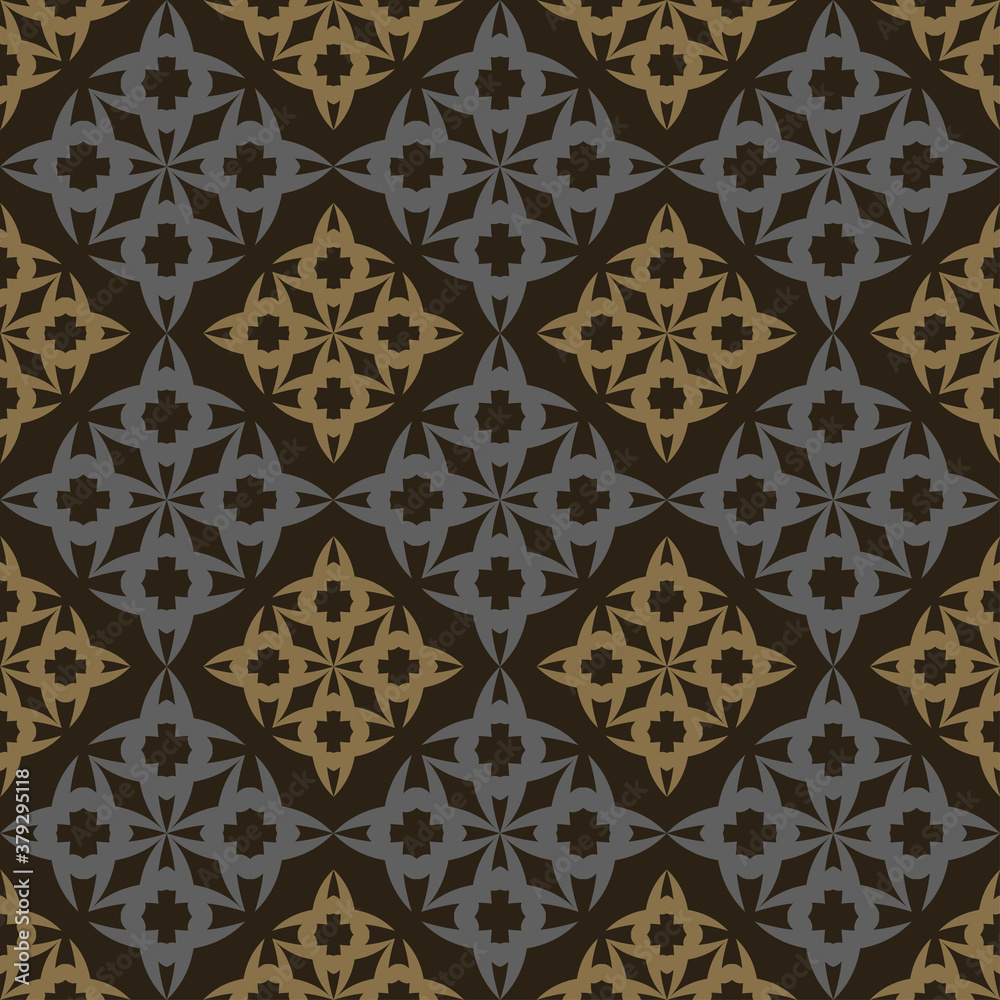 Background pattern. Black, gray and gold colors. Geometric wallpaper texture. Pattern for fabric, cover, templates, posters, interior design or wallpaper