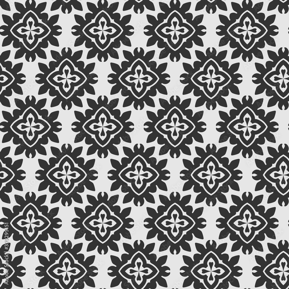 Tile background pattern. Black and white background image. Seamless wallpaper texture. Vector Tile background pattern. Black and white background image. Seamless wallpaper texture. Vector
