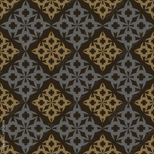 Background pattern. Black, gray and gold colors. Geometric wallpaper texture. Pattern for fabric, cover, templates, posters, interior design or wallpaper